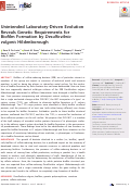 Cover page: Unintended Laboratory-Driven Evolution Reveals Genetic Requirements for Biofilm Formation by Desulfovibrio vulgaris Hildenborough