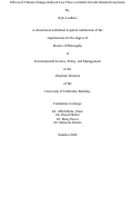 Cover page of Effects of Climate Change-Induced Low Flows on Sierra Nevada Stream Ecosystems