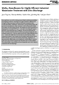 Cover page: MoSe2 Nanoflowers for Highly Efficient Industrial Wastewater Treatment with Zero Discharge