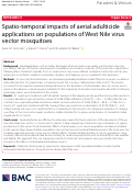 Cover page: Spatio-temporal impacts of aerial adulticide applications on populations of West Nile virus vector mosquitoes