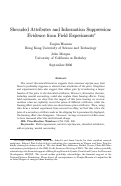 Cover page: Shrouded Attributes and Information Suppression: Evidence from Field Experiments