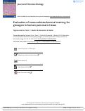 Cover page: Evaluation of immunohistochemical staining for glucagon in human pancreatic tissue.