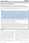 Cover page: Spatio-Temporal Patterns of Beaked Whale Echolocation Signals in the North Pacific