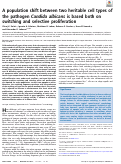 Cover page: A population shift between two heritable cell types of the pathogen Candida albicans is based both on switching and selective proliferation