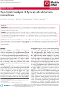 Cover page: Two-hybrid analysis of Ty3 capsid subdomain interactions