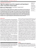 Cover page: High-throughput search for magnetic and topological order in transition metal oxides