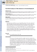 Cover page: Functional analysis of limb enhancers in the developing fin