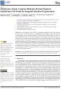 Cover page: Membrane Attack Complex Mediates Retinal Pigment Epithelium Cell Death in Stargardt Macular Degeneration