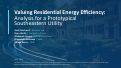 Cover page: Valuing Residential Energy Efficiency: Analysis for a Prototypical Southeastern Utility