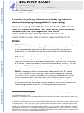 Cover page: Screening for primary aldosteronism in the hypertensive obstructive sleep apnea population is cost-saving