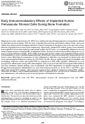 Cover page: Early Immunomodulatory Effects of Implanted Human Perivascular Stromal Cells During Bone Formation.