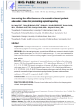 Cover page: Assessing the effectiveness of a narrative-based patient education video for promoting opioid tapering.