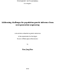 Cover page: Addressing challenges for population genetic inference from next-generation sequencing