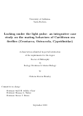 Cover page: Looking under the light pulse: an integrative case study on the mating behaviors of Caribbean sea fireflies (Crustacea, Ostracoda, Cypridinidae)