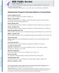 Cover page: Individualized therapy for persistent asthma in young children.