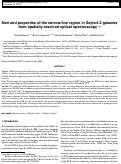 Cover page: Size and properties of the narrow-line region in Seyfert-2 galaxies from spatially-resolved optical spectroscopy