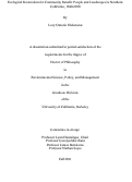 Cover page: Ecological Restoration for Community Benefit: People and Landscapes in Northern California, 1840-2010