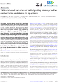 Cover page: TRAIL-induced variation of cell signaling states provides nonheritable resistance to apoptosis