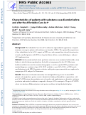 Cover page: Characteristics of patients with substance use disorder before and after the Affordable Care Act