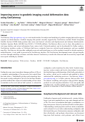 Cover page: Improving access to geodetic imaging crustal deformation data using GeoGateway.