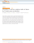 Cover page: Formation of electron radiation belts at Saturn by Z-mode wave acceleration