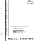 Cover page: HIGH ENERGY NUCLEON-NUCLEON SCATTERING EXPERIMENTS AT BERKELEY