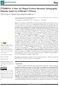 Cover page: [124I]IBETA: A New Aβ Plaque Positron Emission Tomography Imaging Agent for Alzheimer’s Disease