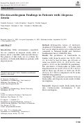 Cover page: Electrocardiogram Findings in Patients with Alopecia Areata