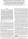 Cover page: Modeling Substitution Errors in Spanish Morphology Learning