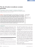 Cover page: The role of traction in membrane curvature generation