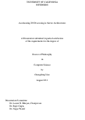 Cover page: Accelerating I/O Processing in Server Architectures