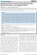 Cover page: Evaluating True BCI Communication Rate through Mutual Information and Language Models