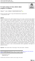 Cover page: An equity analysis of clean vehicle rebate programs in California