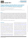 Cover page: Polygenic pathogen networks influence transcriptional plasticity in the Arabidopsis-Botrytis pathosystem.