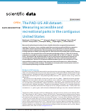 Cover page: The PAD-US-AR dataset:&nbsp;Measuring&nbsp;accessible and recreational parks in the contiguous United States.