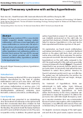 Cover page: Klippel-Trenauney syndrome with axillary hyperhidrosis