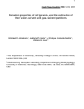 Cover page: Solvation properties of refrigerants, and the estimation of their water-solvent and gas-solvent partitions