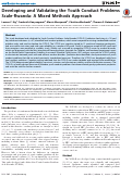 Cover page: Developing and Validating the Youth Conduct Problems Scale-Rwanda: A Mixed Methods Approach