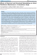 Cover page: Effects of Electrical and Structural Remodeling on Atrial Fibrillation Maintenance: A Simulation Study