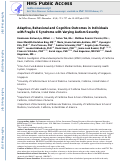 Cover page: Adaptive, behavioral, and cognitive outcomes in individuals with fragile X syndrome with varying autism severity