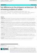 Cover page: Sex differences in the polygenic architecture of hearing problems in adults