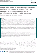 Cover page: Longitudinal trends in prostate cancer incidence, mortality, and survival of patients from two Shanghai city districts: a retrospective population-based cohort study, 2000–2009