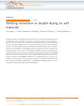 Cover page: Wetting transitions in droplet drying on soft materials.