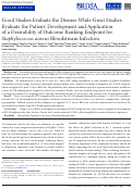 Cover page: Good Studies Evaluate the Disease While Great Studies Evaluate the Patient: Development and Application of a Desirability of Outcome Ranking Endpoint for Staphylococcus aureus Bloodstream Infection.