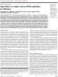 Cover page: Agriculture is a major source of NOx pollution in California