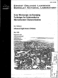 Cover page: X-ray Microscopy: an Emerging Technique for Semiconductor Microstructure Characterization