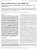 Cover page: Assaying RNA structure with LASER-Seq