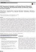 Cover page: RNA Sequencing of Carboplatin- and Paclitaxel-Resistant Endometrial Cancer Cells Reveals New Stratification Markers and Molecular Targets for Cancer Treatment.