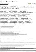 Cover page: Target highlights in CASP13: Experimental target structures through the eyes of their authors