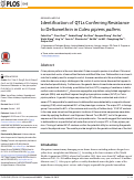 Cover page: Identification of QTLs Conferring Resistance to Deltamethrin in Culex pipiens pallens